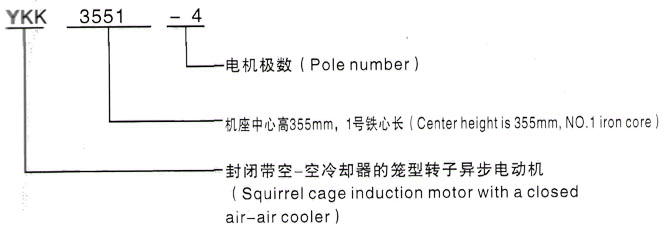 YKK系列(H355-1000)高压YKS5603-10三相异步电机西安泰富西玛电机型号说明